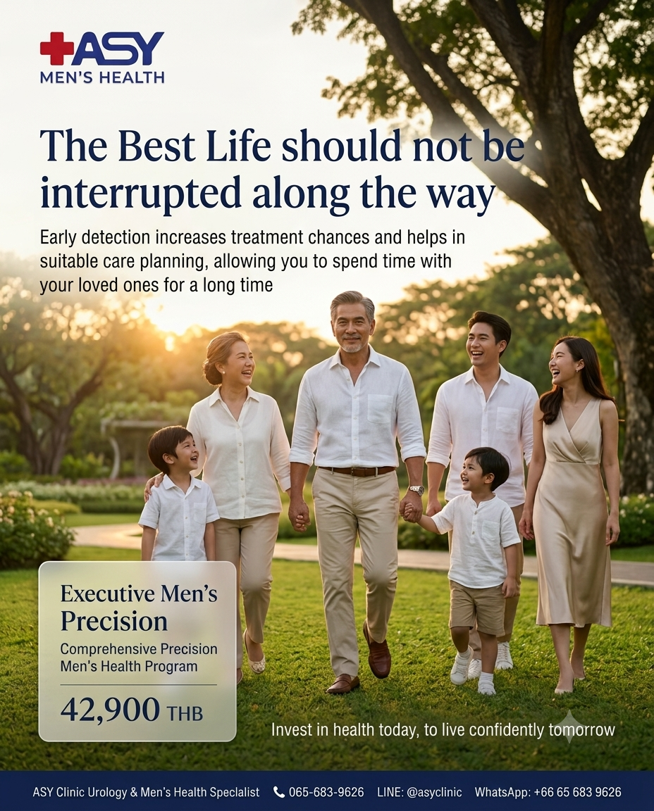 Executive Men's Precision Program for comprehensive prostate and men's health assessment at ASY Clinic Pattaya
