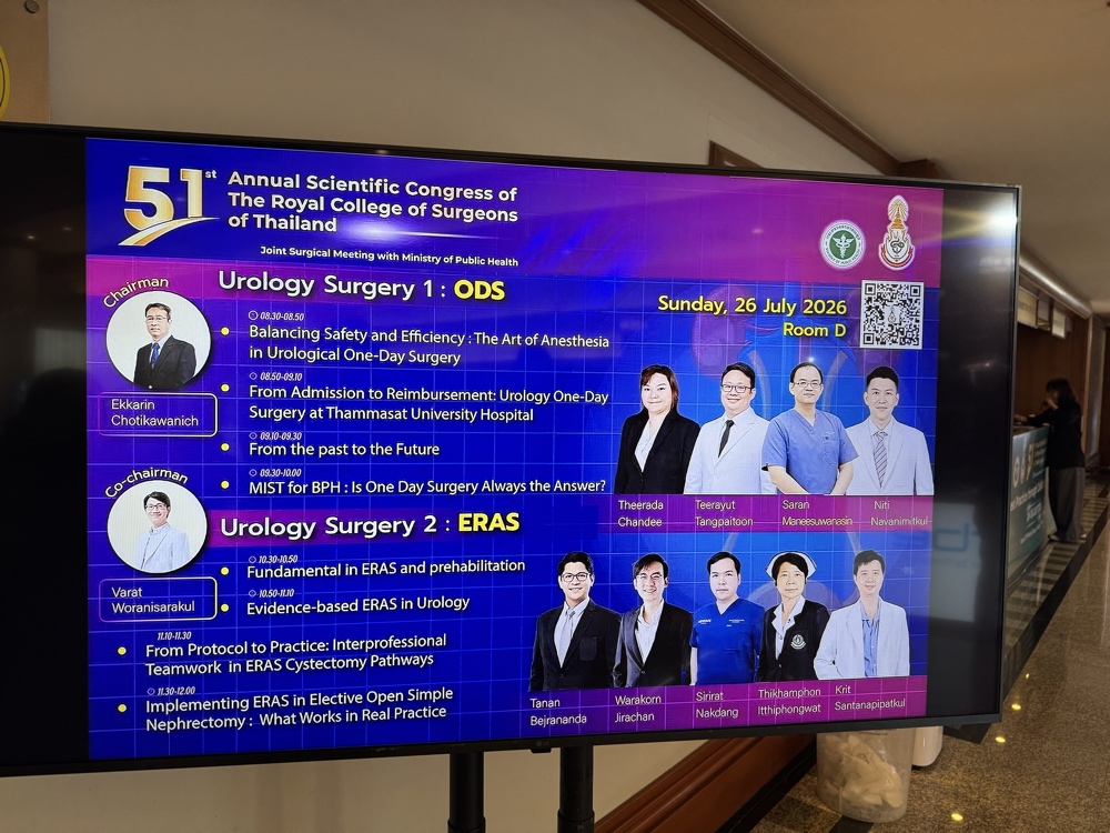 ERAS in radical cystectomy academic presentation in Thailand