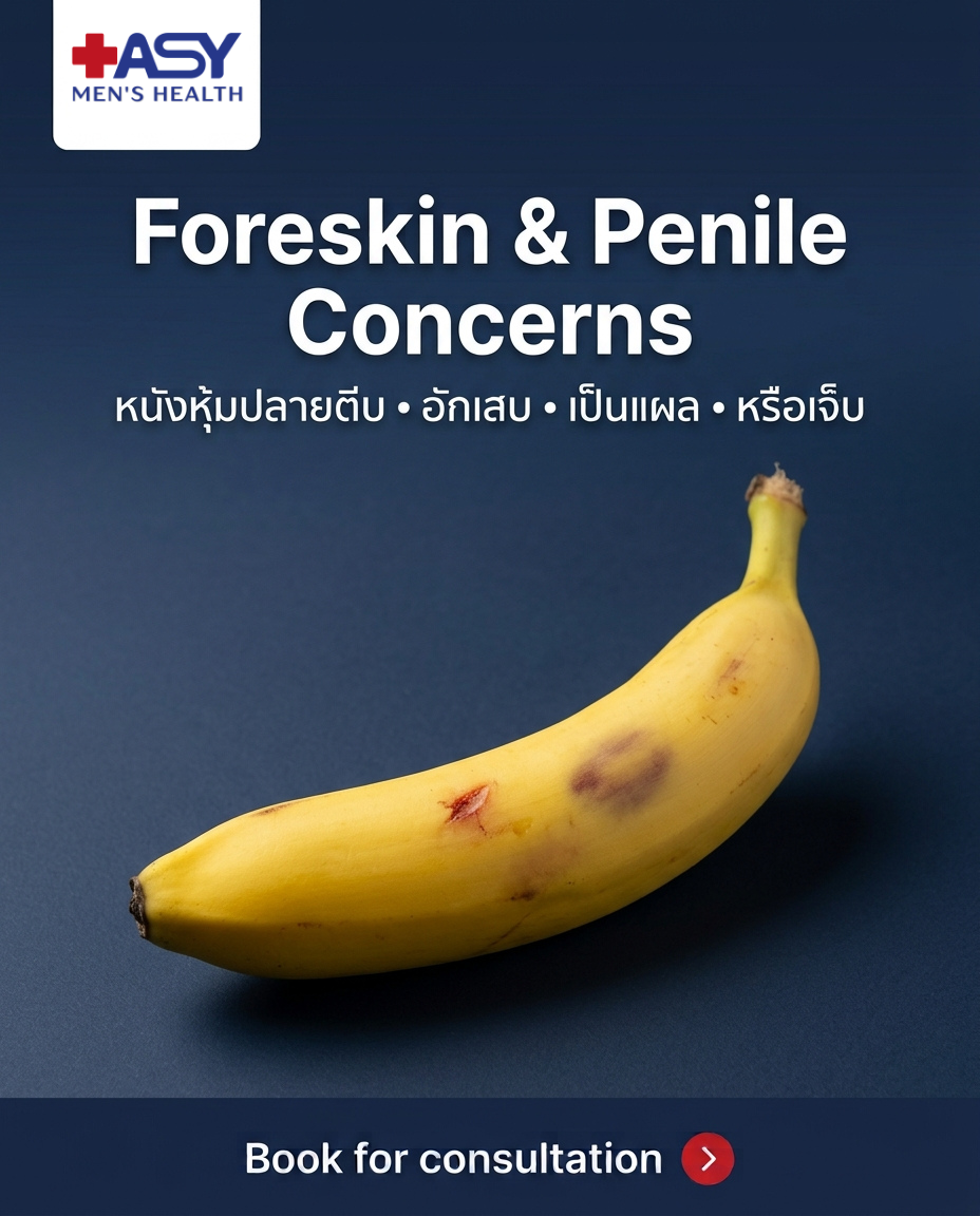 Foreskin and penile concerns: tight foreskin, inflammation, wounds or pain — ASY Clinic Pattaya