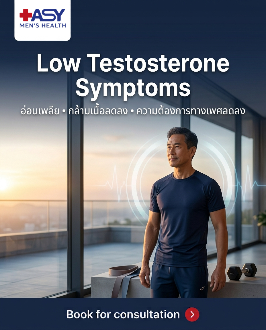 Low testosterone symptoms: fatigue, reduced muscle mass and reduced sexual desire — ASY Clinic Pattaya