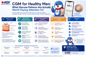 Continuous glucose monitoring CGM for healthy men and metabolic health in Pattaya